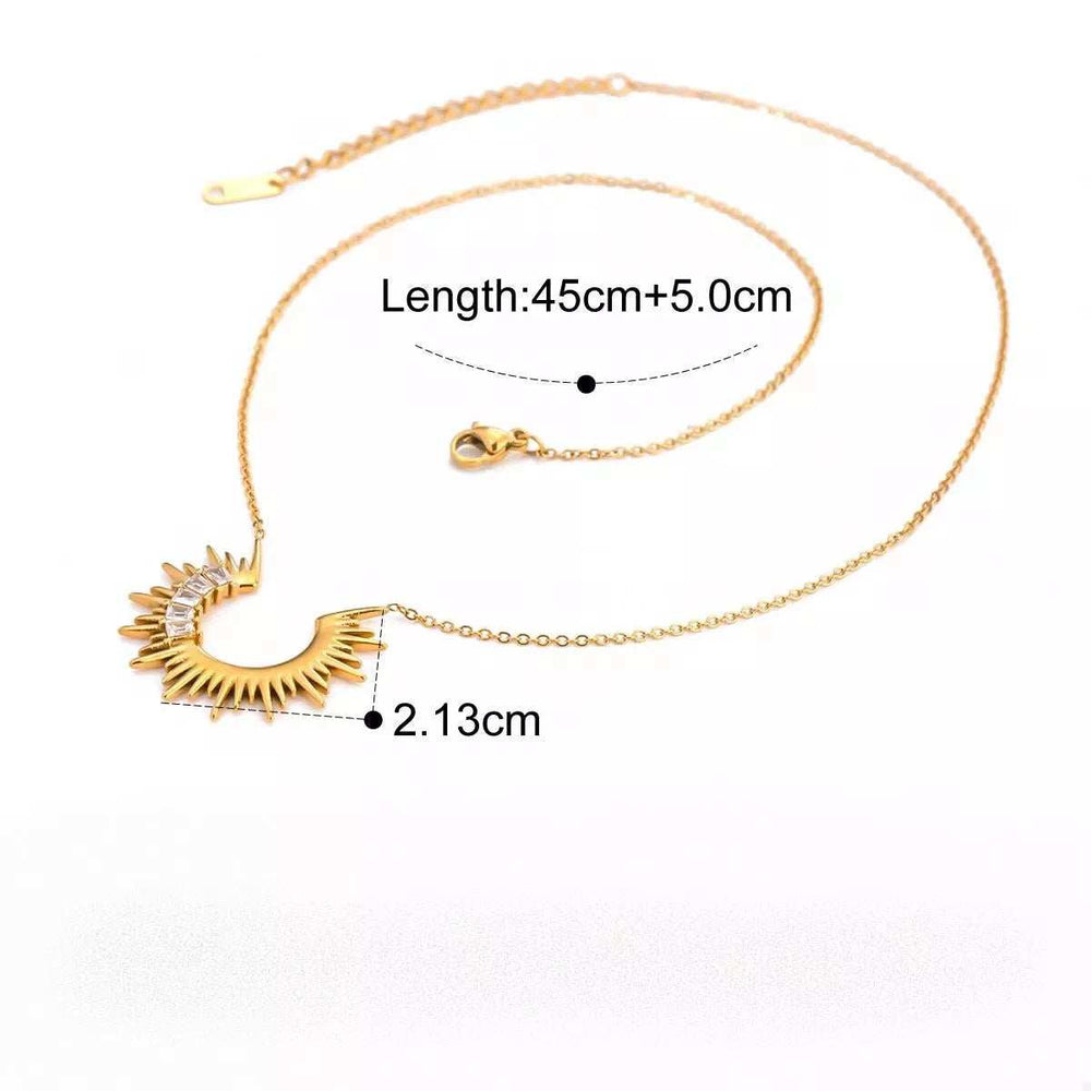 18K Gold-Plated Pendant Necklace - Trendsi - Flyclothing LLC