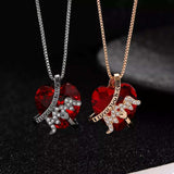 Heart-Shaped MOM Pendant Necklace - Trendsi - Flyclothing LLC