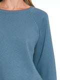 Zenana Fleece Raglan Round-Neck Sweatshirt - Trendsi - Flyclothing LLC