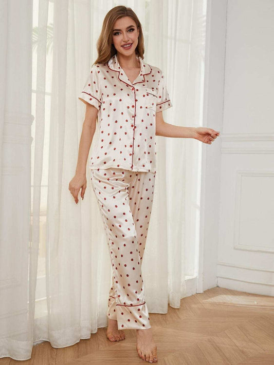Contrast Piping Pocketed Top and Pants Lounge Set - Trendsi - Flyclothing LLC
