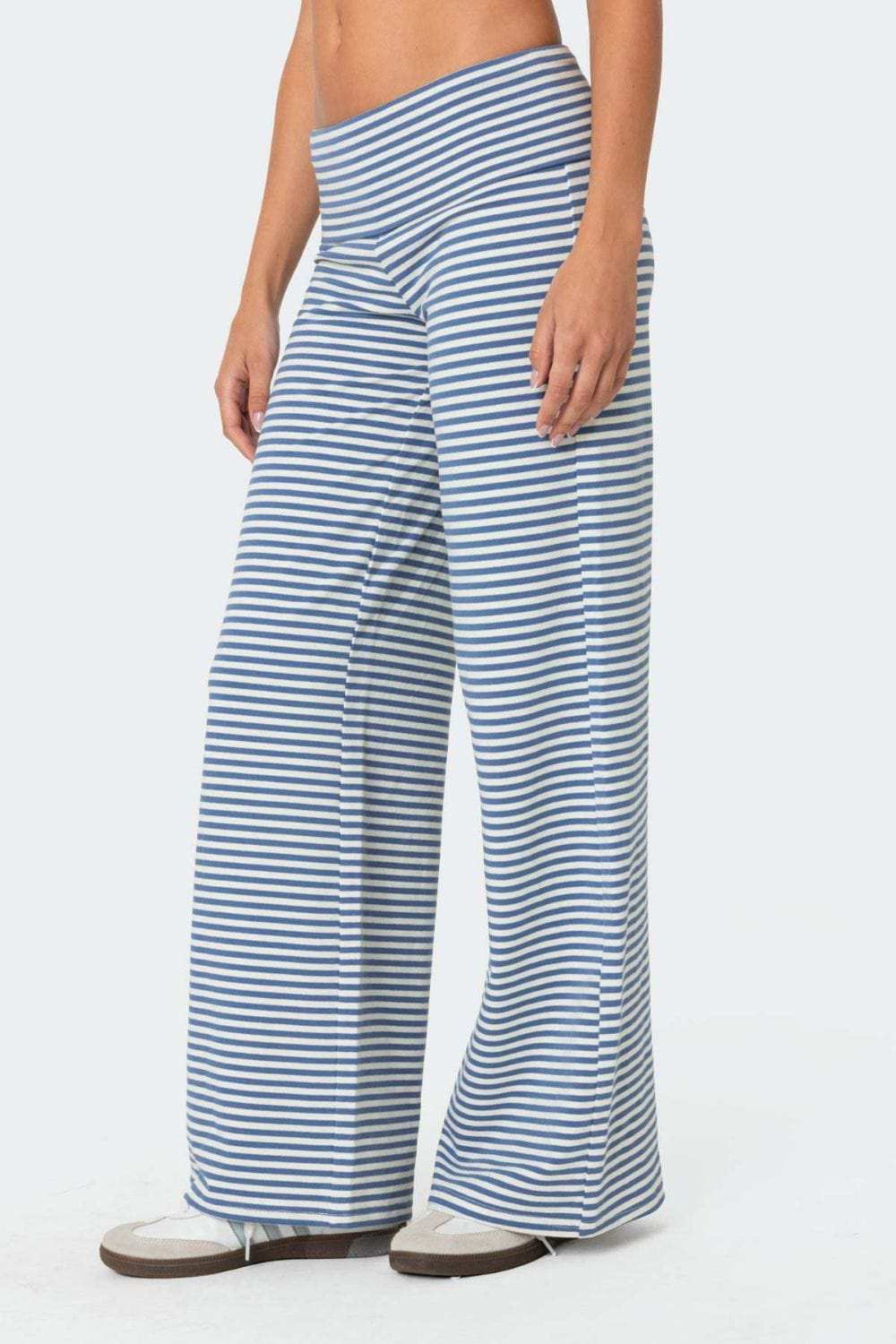 Striped Wide Leg Pants - Trendsi - Flyclothing LLC