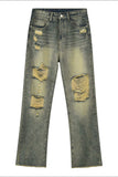 Distressed Mid Rise Jeans with Pockets - Trendsi - Flyclothing LLC