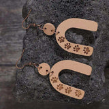 Geometric Shape Wooden Earrings - Trendsi - Flyclothing LLC