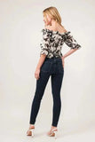 And The Why Smocked Off-Shoulder Floral Printed Top - Trendsi - Flyclothing LLC
