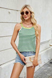 Contrast Striped Round Neck Cami - Trendsi - Flyclothing LLC