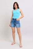 Judy Blue Full Size 2 Button Denim Shorts with Pockets Plus Size - Trendsi - Flyclothing LLC