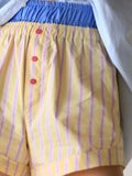 Striped Elastic Waist Shorts - Trendsi - Flyclothing LLC