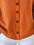 Full Size Button-Front V-Neck Cardigan Plus Size - Trendsi - Flyclothing LLC