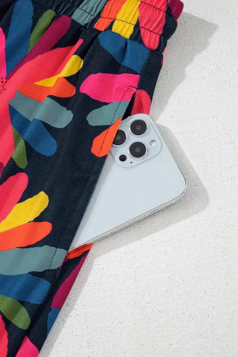 Plus Size Printed Round Neck Top and Drawstring Pants Set - Trendsi - Flyclothing LLC