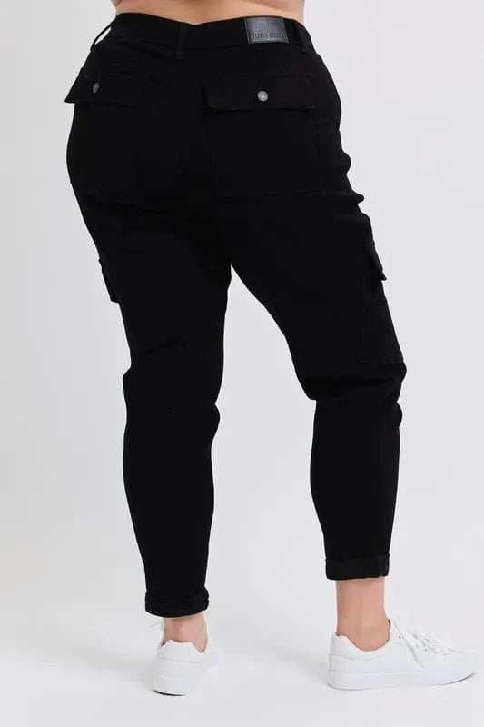 Judy Blue Full Size High Waist Cargo Cuffed Jogger Plus Size - Trendsi - Flyclothing LLC