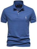 Men's Giraffe Embroidered Short Sleeve Polo - Trendsi - Flyclothing LLC
