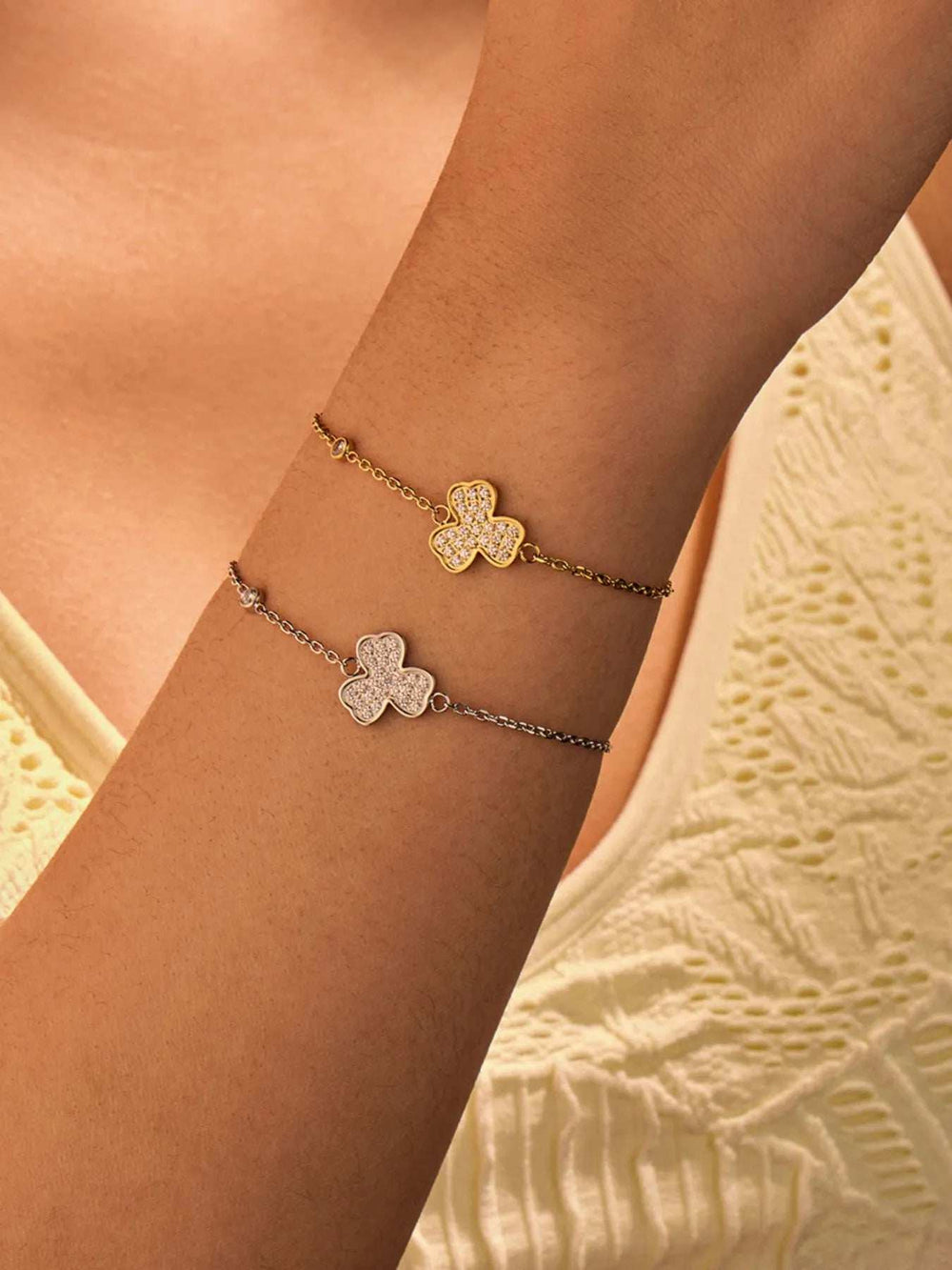 Stainless Steel Zircon Bracelet - Trendsi - Flyclothing LLC