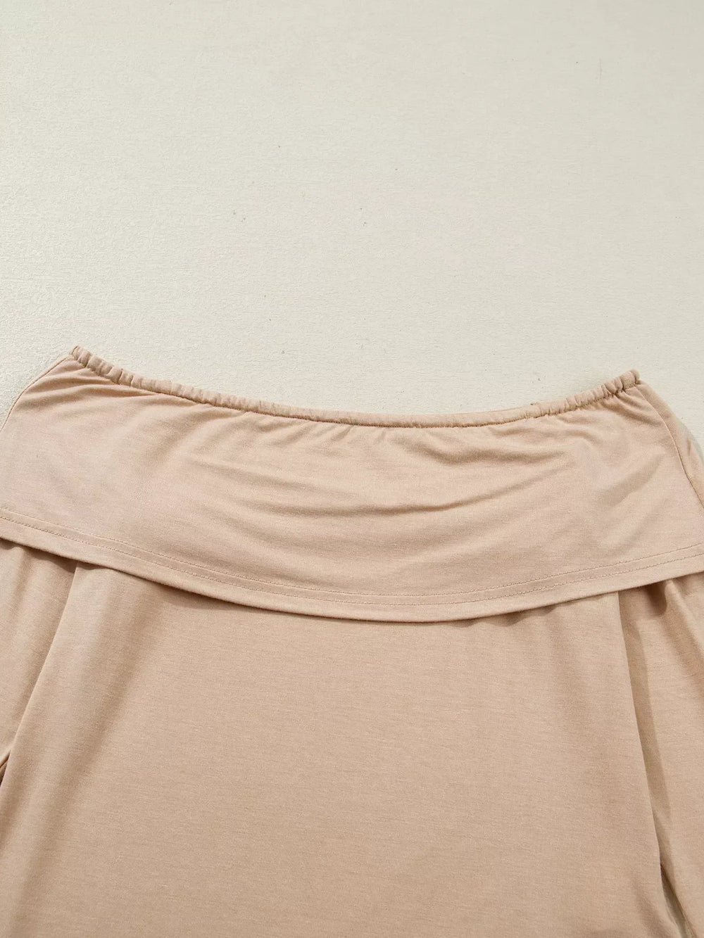 Off Shoulder Long Sleeve Slim Top - Trendsi - Flyclothing LLC