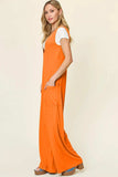 Double Take Full Size Sleeveless Wide Leg Jumpsuit with Pockets - Trendsi - Flyclothing LLC