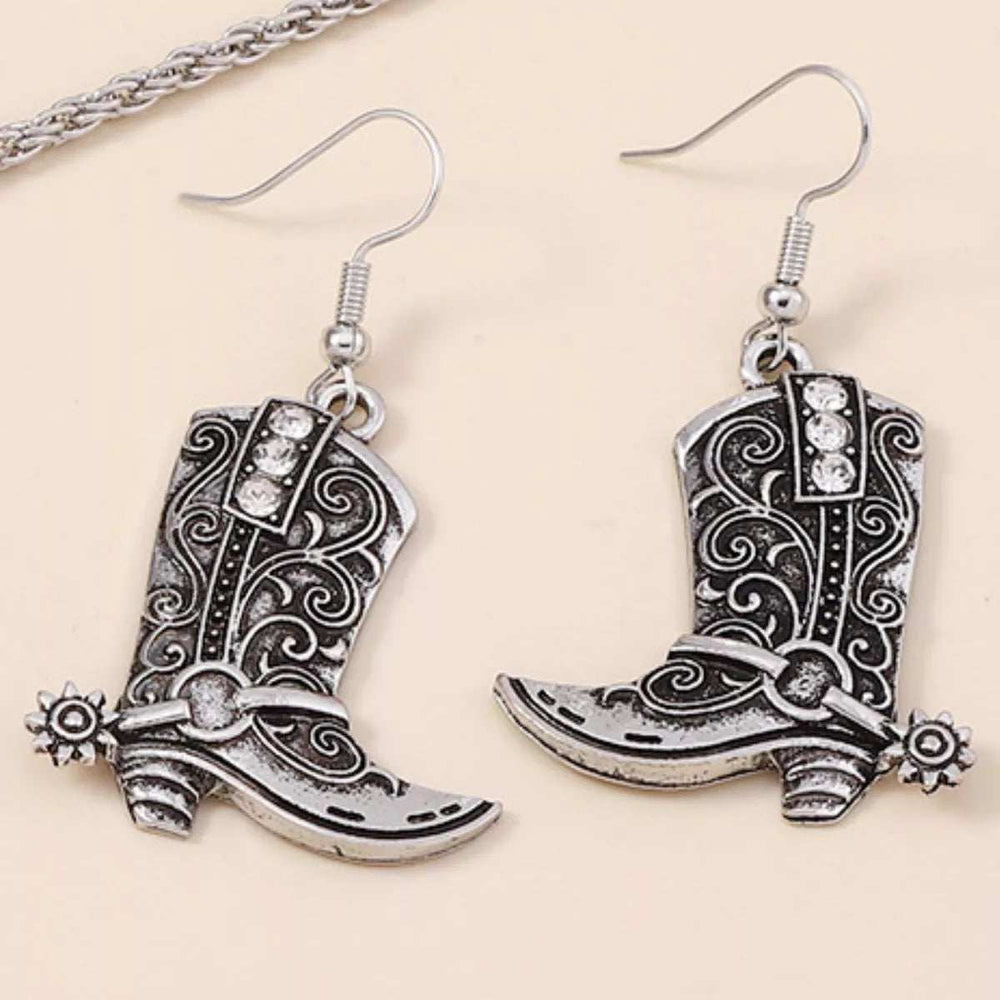 Vintage Western Cowboy Boot Dangle Earrings - Trendsi - Flyclothing LLC