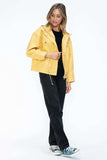 How Dare U Drawstring Hem PU Leather Zip Up Jacket - Trendsi - Flyclothing LLC