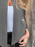 Full Size Textured Knit Zip Up Outerwear Plus Size - Trendsi - Flyclothing LLC