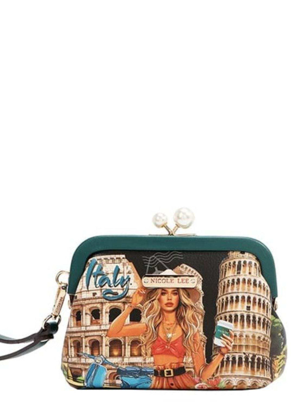 Nicole Lee USA Chelsea Pearl Kiss-Lock Coin Purse - Trendsi - Flyclothing LLC