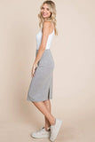 BOMBOM Elastic Waist Pencil Skirt - Trendsi - Flyclothing LLC