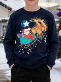 Children's Santa Graphic Long Sleeve T-Shirt - Trendsi - Flyclothing LLC