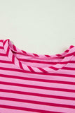 Striped Round Neck Long Sleeve Sweatshirt - Trendsi - Flyclothing LLC
