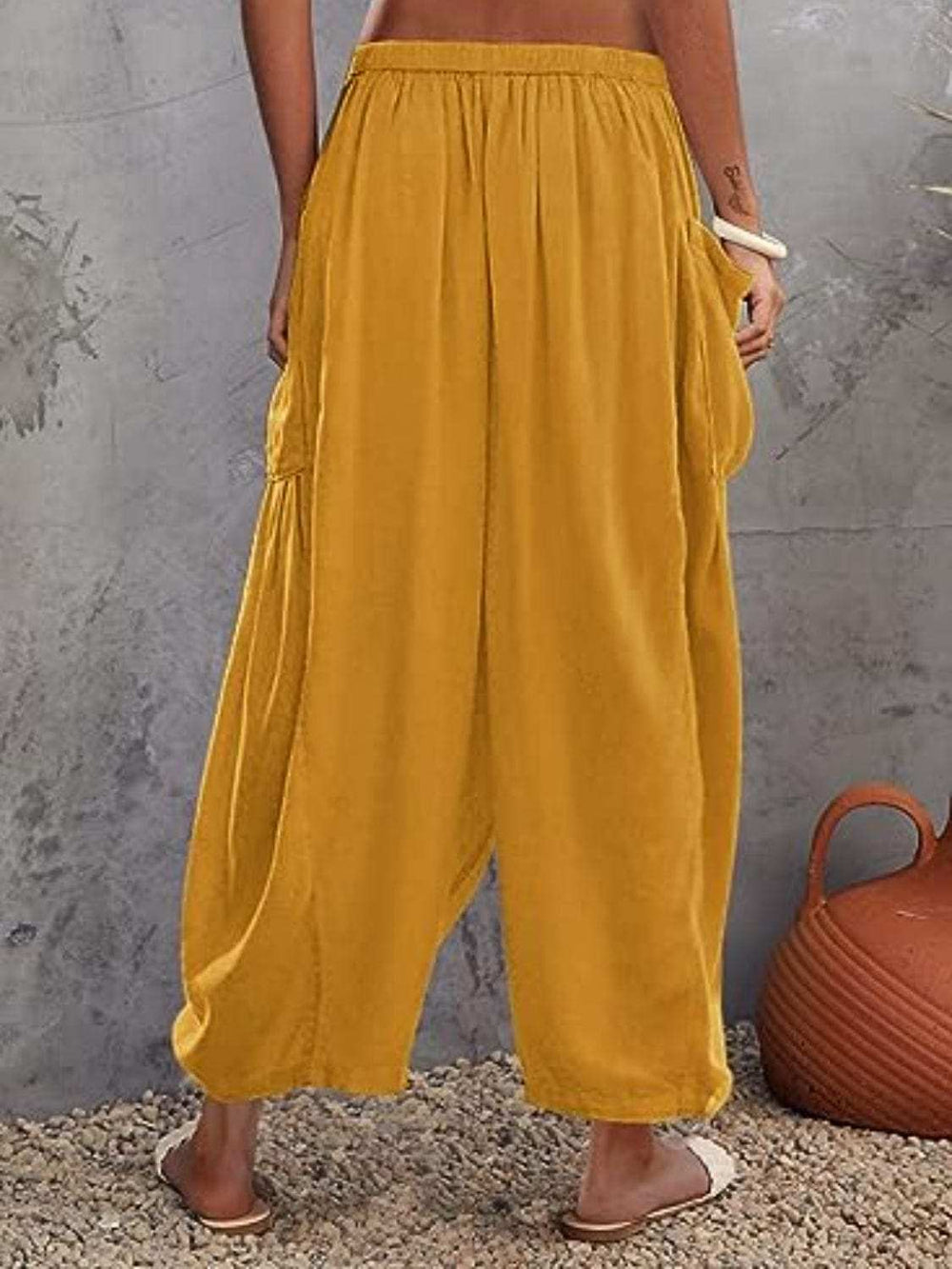 Full Size Wide Leg Pants with Pockets Plus Size - Trendsi - Flyclothing LLC
