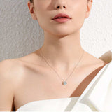 1 Carat Moissanite 925 Sterling Silver Necklace - Trendsi - Flyclothing LLC