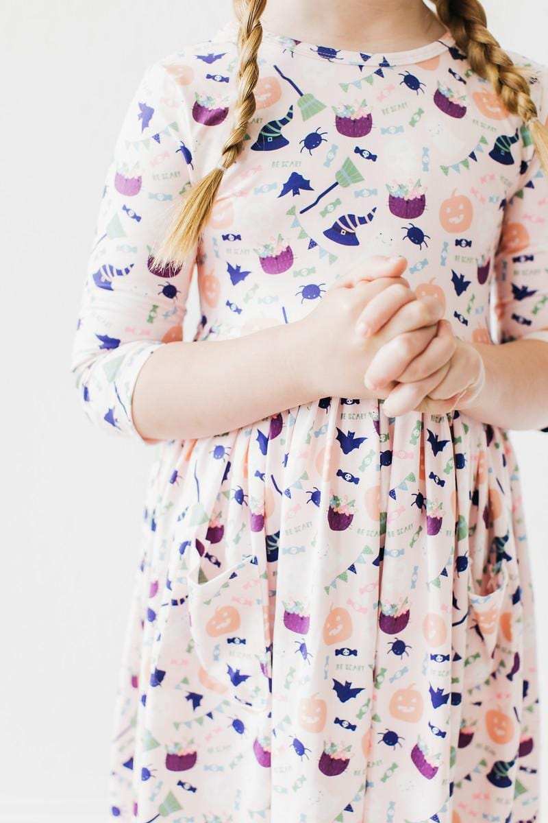 SALE Trick or Treat 3/4 Sleeve Pocket Twirl Dress - Mila & Rose ® - Flyclothing LLC