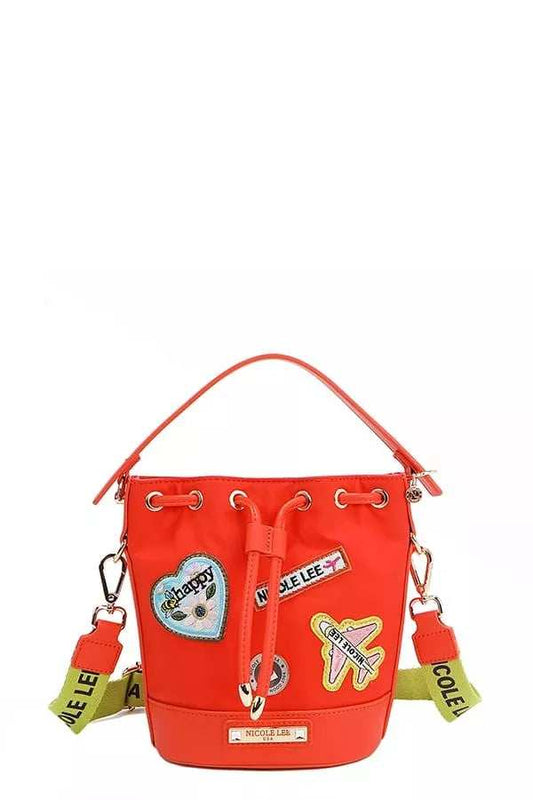 Nicole Lee USA Color Patch Bucket Bag - Trendsi - Flyclothing LLC