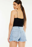 Kancan Raw Hem Distressed High Waist Denim Shorts - Trendsi - Flyclothing LLC