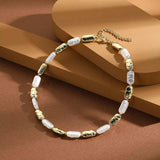 Alloy Pearl Chain Necklace - Trendsi - Flyclothing LLC
