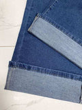 High Rise Rolled Straight Leg Jeans - Trendsi - Flyclothing LLC