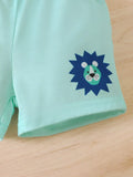 Children's Lion Short Sleeve Top and Shorts Set - Trendsi - Flyclothing LLC