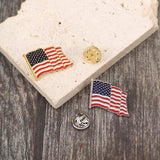2 Piece Drip Oil US Flag Brooch - Trendsi - Flyclothing LLC