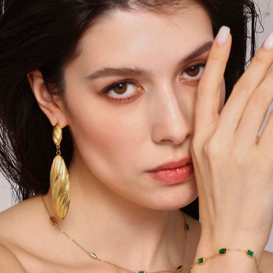 Stainless Steel Dangle Earrings - Trendsi - Flyclothing LLC