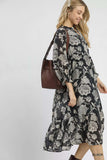 Umgee Floral Print Boho Midi Dress - Trendsi - Flyclothing LLC