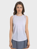 Millennia Cutout Back Round Neck Active Tank - Trendsi - Flyclothing LLC