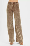 RISEN High Rise Wide Leg Corduroy Jeans - Trendsi - Flyclothing LLC
