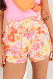 Printed High Waist Shorts - Trendsi - Flyclothing LLC
