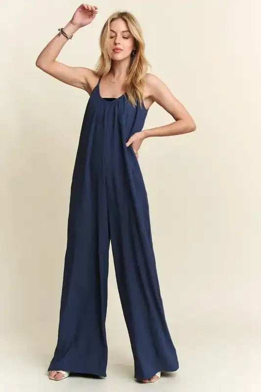 ADORA Wide Leg Casual Cami Jumpsuit - Trendsi - Flyclothing LLC