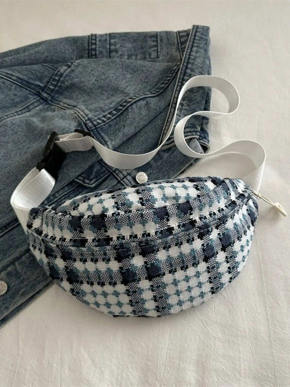Plaid Wide Strap Crossbody Bag - Trendsi - Flyclothing LLC