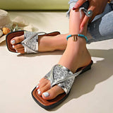 Toe Post Flats Sandals - Trendsi - Flyclothing LLC