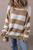 Color Block Round Neck Sweater - Trendsi - Flyclothing LLC
