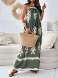Printed Spaghetti Strap Sleeveless Maxi Dress - Trendsi - Flyclothing LLC
