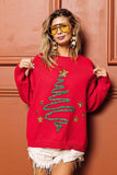 BiBi Sequin Star Tinsel Christmas Sweater - Trendsi - Flyclothing LLC