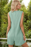 Tie Front Sleeveless Romper - Trendsi - Flyclothing LLC