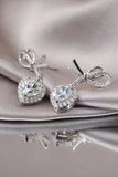 2 Carat Moissanite 925 Sterling Silver Heart Earrings - Trendsi - Flyclothing LLC