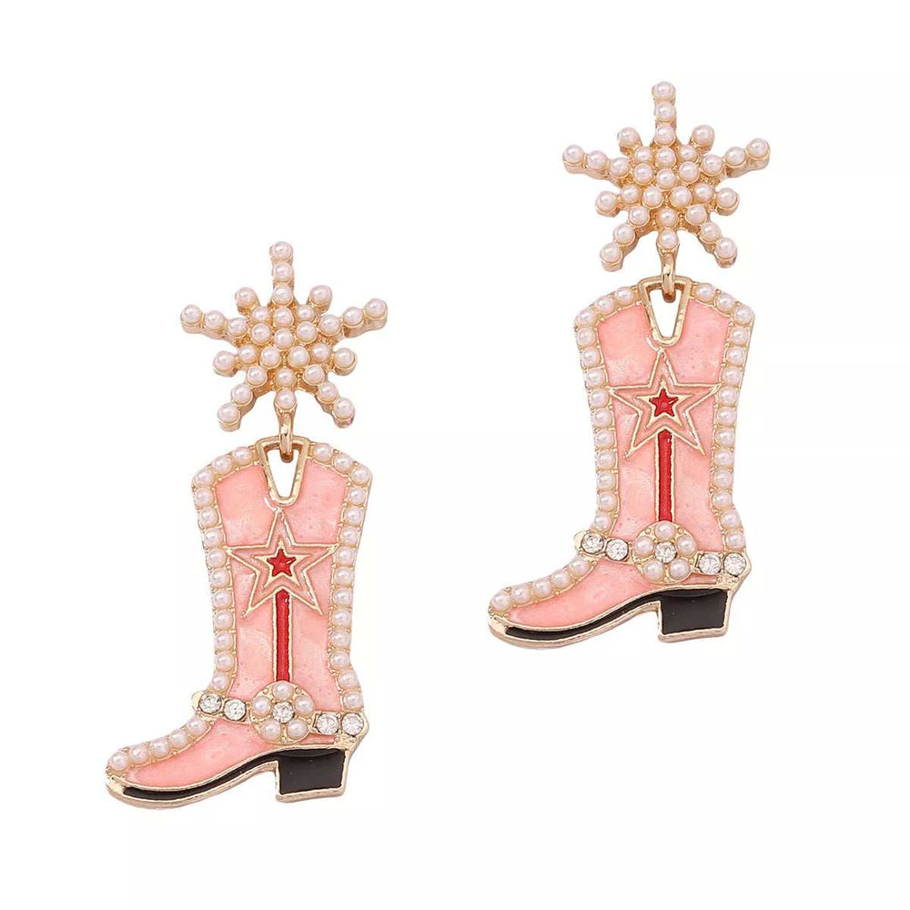 Cowgirl Boot Dangle Earrings - Trendsi - Flyclothing LLC