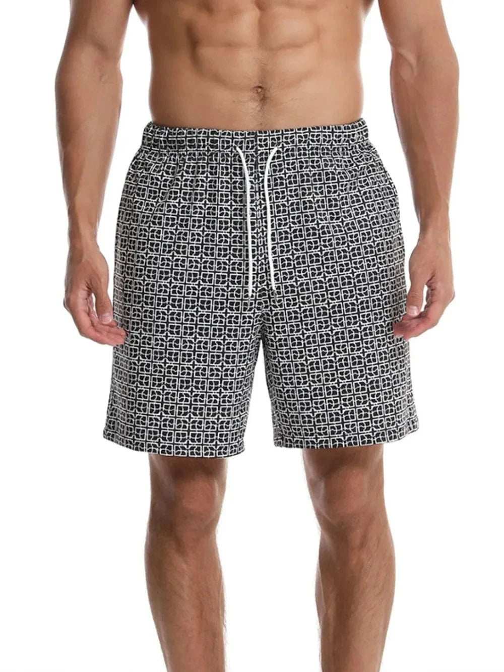 Men's Drawstring Printed Shorts with Pockets - Trendsi - Flyclothing LLC