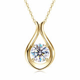2 Carat Moissanite 925 Sterling Silver Pendant Necklace - Trendsi - Flyclothing LLC